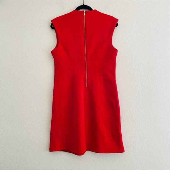 SPENSE Womens Red Sleeveless Gold Zipper Dress  Size: 12 fits like a 10 - Picture 4 of 6
